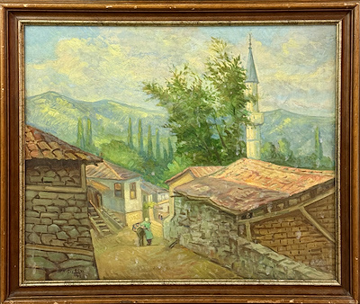 Abdullah Çizgen imzalı tablo — Yağlı Boya, 54×64 cm, 95.000 TL müzayede satışı