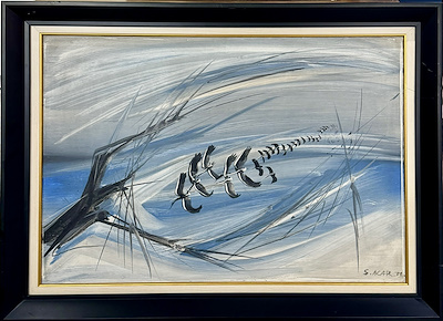 Salih Acar imzalı tablo — Yağlı Boya, 43×65 cm, 46.000 TL müzayede satışı