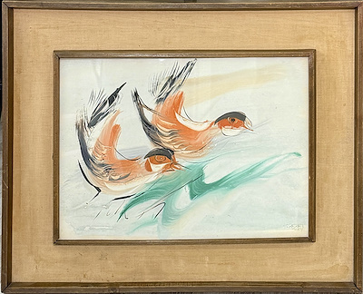 Salih Acar imzalı tablo — Karışık Teknik, 33×44 cm, 41.000 TL müzayede satışı
