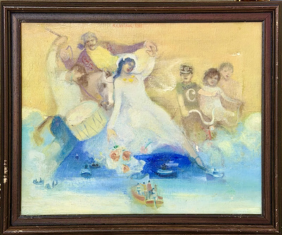 Kayıhan Keskinok imzalı tablo — Yağlı Boya, 40×50 cm, 100.000 TL müzayede satışı