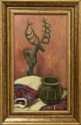 Ivon Karsan imzalı tablo — Yağlı Boya, 53×30 cm, 100.000 TL müzayede satışı