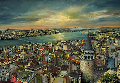 Alev Özas imzalı tablo — Yağlı Boya, 70×100 cm, 45.000 TL müzayede satışı