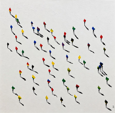 Elit Işık imzalı tablo — Yağlı Boya, 100×100 cm, 7.750 TL müzayede satışı