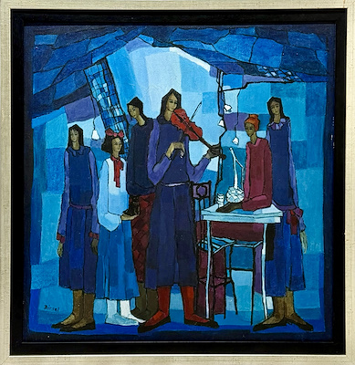 Birsel Bosut imzalı tablo — Yağlı Boya, 70×70 cm, 190.000 TL müzayede satışı