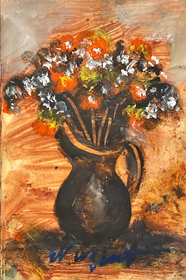 Nüzhet İslimyeli imzalı tablo — Karışık Teknik, 17×11 cm, 300 TL müzayede satışı