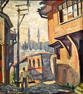 Selahattin Teoman imzalı tablo — Yağlı Boya, 34×30 cm, 5.750 TL müzayede satışı