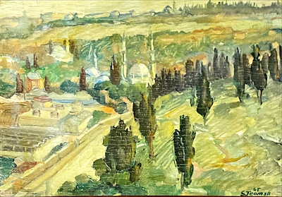 Selahattin Teoman imzalı tablo — Yağlı Boya, 28×38 cm, 4.000 TL müzayede satışı