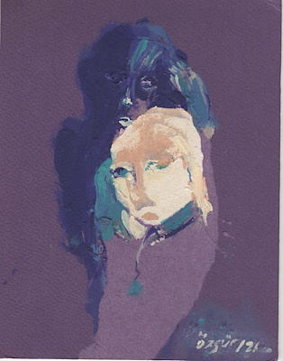 Özgür Lebeoğlu imzalı tablo — 13×17 cm, 550 TL müzayede satışı