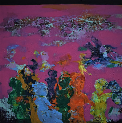 Özgür Lebeoğlu imzalı tablo — 50×50 cm, 2.500 TL müzayede satışı