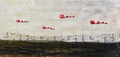 Ahmet Albayrak imzalı tablo — Akrilik Boya, 14×28 cm, 1.000 TL müzayede satışı