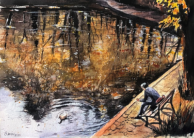 Ömer İnan imzalı tablo — 27×37 cm, 1.500 TL müzayede satışı