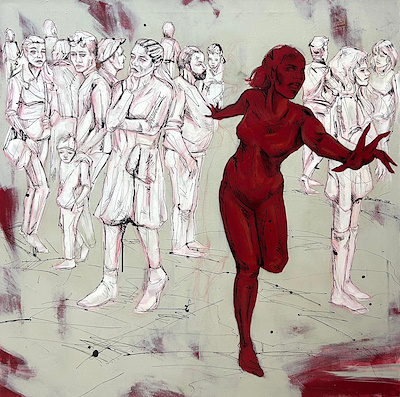 Mehmet Cihan Gezen imzalı tablo — 100×100 cm, 3.500 TL müzayede satışı