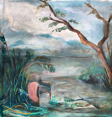 Serpil Çetinkaya imzalı tablo — 65×60 cm, 3.500 TL müzayede satışı
