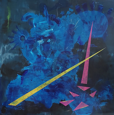 Pınar Akbaba imzalı tablo — Akrilik Boya, 90×90 cm, 2.000 TL müzayede satışı