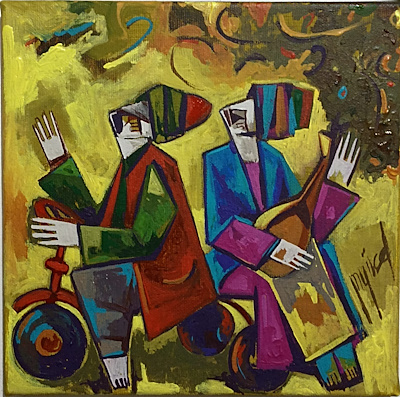 Mehmet Yücel imzalı tablo — Akrilik Boya, 25×25 cm, 3.700 TL müzayede satışı