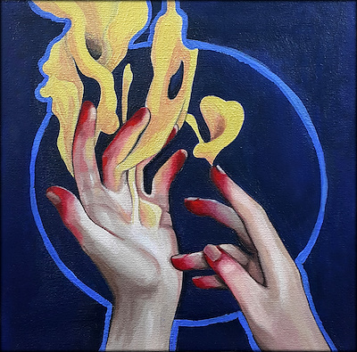 Yasemin Uzun imzalı tablo — Akrilik Boya, 25×25 cm, 850 TL müzayede satışı