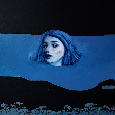 Ali Şahin imzalı tablo — Karışık Teknik, 50×50 cm, 3.500 TL müzayede satışı