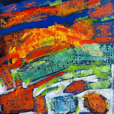 Meltem Akkaya imzalı tablo — Yağlı Boya, 90×90 cm, 8.000 TL müzayede satışı