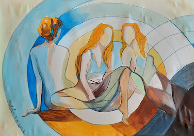 Eflatun Lale Şen imzalı tablo — Akrilik Boya, 24×33.5 cm, 1.100 TL müzayede satışı