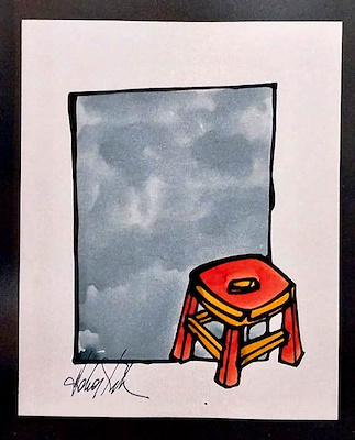 Hakan Dilek imzalı tablo — Karışık Teknik, 20×15 cm, 900 TL müzayede satışı