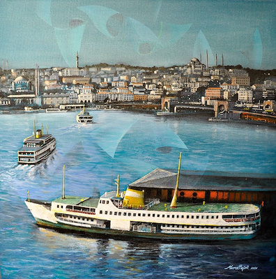 Murat Tefek imzalı tablo — Yağlı Boya, 50×50 cm, 4.100 TL müzayede satışı