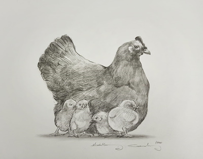 Emirhan Candan imzalı tablo — 34×25 cm, 600 TL müzayede satışı
