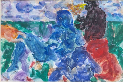 Mehmet Yorulmaz imzalı tablo — Karışık Teknik, 19×20 cm, 3.500 TL müzayede satışı