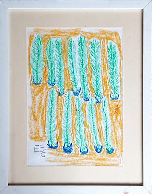 Esma Ekiz imzalı tablo — Pastel Boya, 34×24 cm, 1.750 TL müzayede satışı