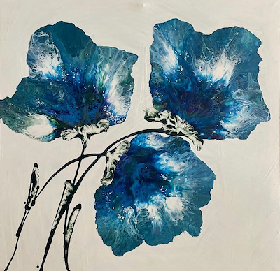 Tuğba Kuvvetli imzalı tablo — Akrilik Boya, 100×100 cm, 3.500 TL müzayede satışı