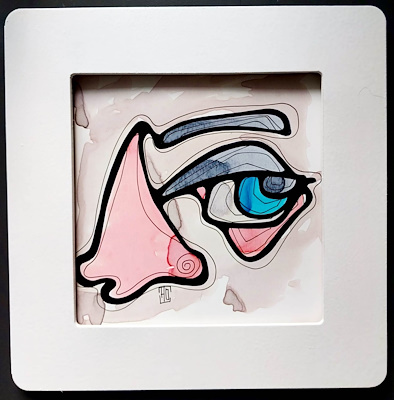 Hakan Dilek imzalı tablo — Karışık Teknik, 15×15 cm, 1.000 TL müzayede satışı
