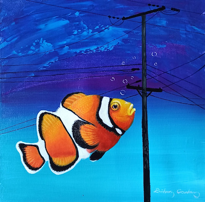 Emirhan Candan imzalı tablo — Akrilik Boya, 25×25 cm, 2.000 TL müzayede satışı