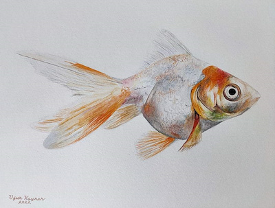 Uğur Kaynar imzalı tablo — Sulu Boya, 32×24 cm, 3.000 TL müzayede satışı