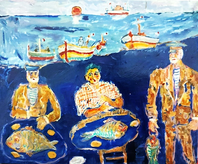 Hüseyin Ünlü imzalı tablo — Akrilik Boya, 20×25 cm, 2.600 TL müzayede satışı