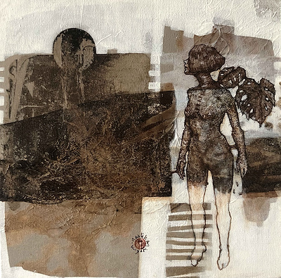 Neslihan Kıyar imzalı tablo — Karışık Teknik, 30×30 cm, 3.000 TL müzayede satışı