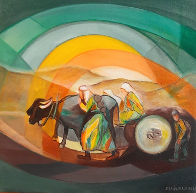 Eflatun Lale Şen imzalı tablo — Akrilik Boya, 40×40 cm, 6.000 TL müzayede satışı