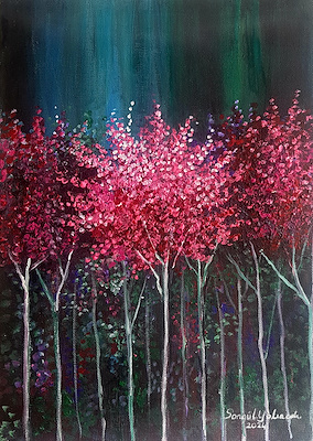 Songül Ketizmen imzalı tablo — Akrilik Boya, 25×35 cm, 1.500 TL müzayede satışı