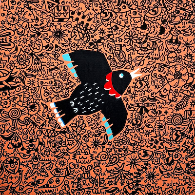 Faden Aksöz imzalı tablo — Akrilik Boya, 25×25 cm, 3.000 TL müzayede satışı