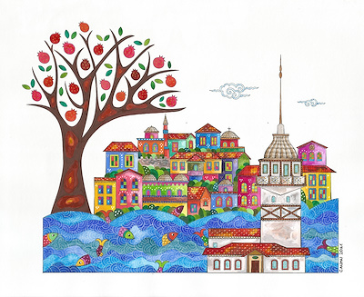 Canan Harmancı Demirel imzalı tablo — Karışık Teknik, 24×21 cm, 3.300 TL müzayede satışı