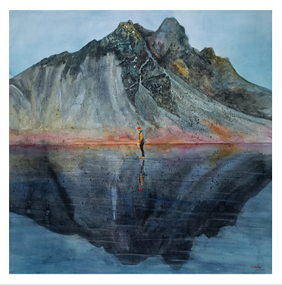 İsmail Erbaş imzalı tablo — Sulu Boya, 50×50 cm, 3.000 TL müzayede satışı