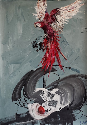 Hüseyin Ünlü imzalı tablo — Yağlı Boya, 49×69.5 cm, 4.500 TL müzayede satışı