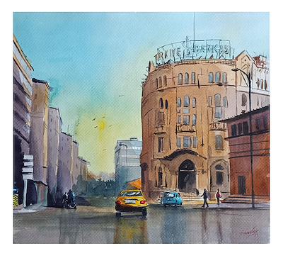 İsmail Erbaş imzalı tablo — Sulu Boya, 31×34 cm, 2.000 TL müzayede satışı