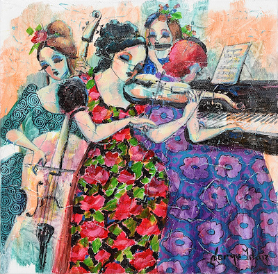 Derya Yıldız imzalı tablo — Akrilik Boya, 25×25 cm, 7.000 TL müzayede satışı