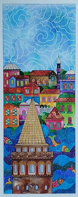 Canan Harmancı Demirel imzalı tablo — Karışık Teknik, 10×24 cm, 2.500 TL müzayede satışı