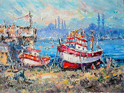 Nihat Taşkıran imzalı tablo — Yağlı Boya, 30×40 cm, 5.000 TL müzayede satışı