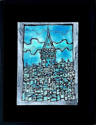 Hakan Dilek imzalı tablo — Karışık Teknik, 13×17 cm, 3.000 TL müzayede satışı