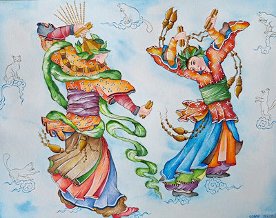 Serap Derinkök imzalı tablo — Sulu Boya, 24×19 cm, 4.000 TL müzayede satışı