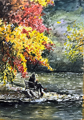 Ömer İnan imzalı tablo — Sulu Boya, 35×25 cm, 2.000 TL müzayede satışı