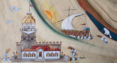 Serap Derinkök imzalı tablo — Sulu Boya, 30×16 cm, 2.200 TL müzayede satışı
