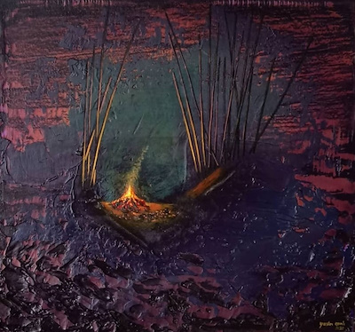 Yasin Canlı imzalı tablo — Akrilik Boya, 24.5×26 cm, 6.000 TL müzayede satışı