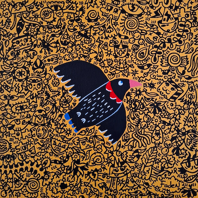 Faden Aksöz imzalı tablo — Akrilik Boya, 25×25 cm, 3.750 TL müzayede satışı